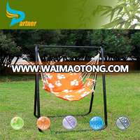 Orange Animal Print Wimbledon Garden Kids Party Swing Chairs / Cheap Stainless Steel Garden Swing